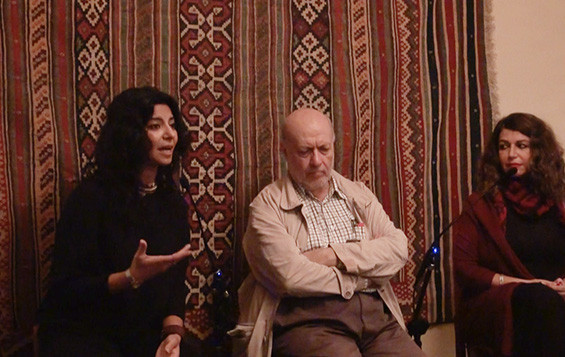 Racha Salah, Roger assaf and Raghad Mardinni discuss patronage and funding for Syrian arts and culture in times of conflict